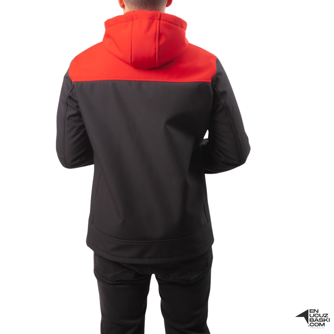 Baskılı Softshell Mont Kapşonlu / Kırmızı - İş Kıyafeti Baskılı Softshell Mont Kapşonlu / Kırmızı - İş Kıyafeti