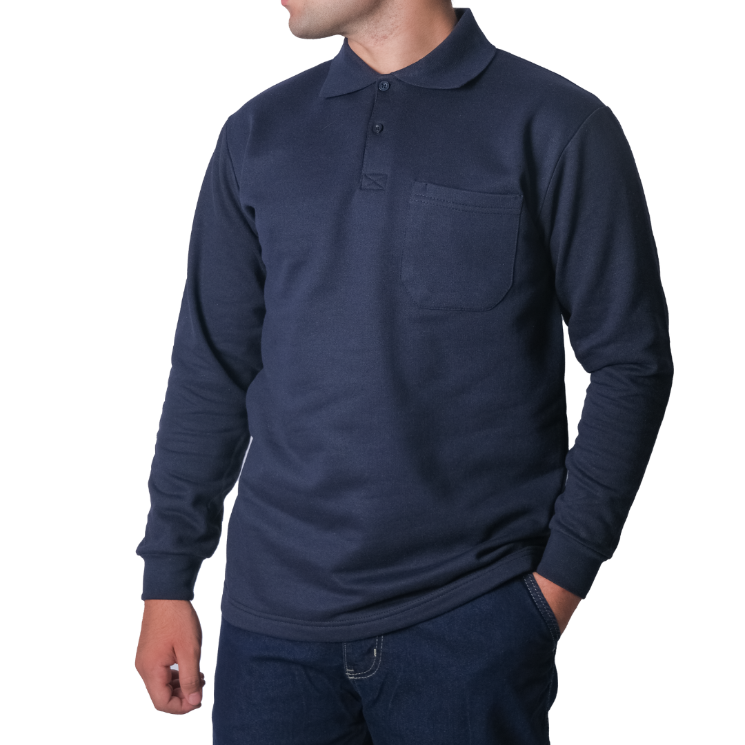 Baskılı Polo Yaka Sweat Lacivert Baskılı Polo Yaka Sweat Lacivert