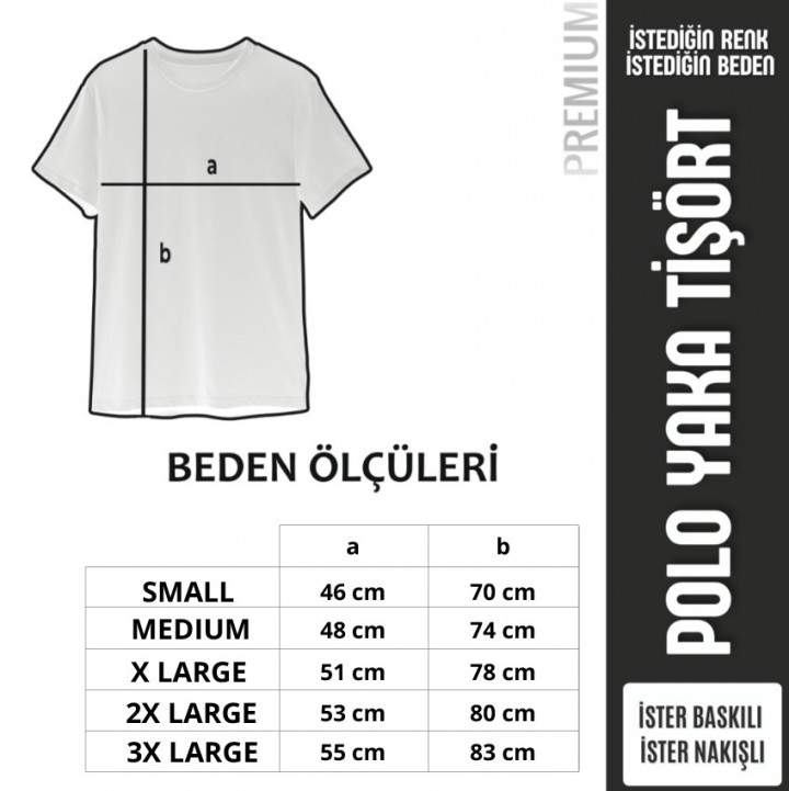 Baskılı Polo Yaka Premium Tişört Lacivert - TOPTAN (10 Adet)